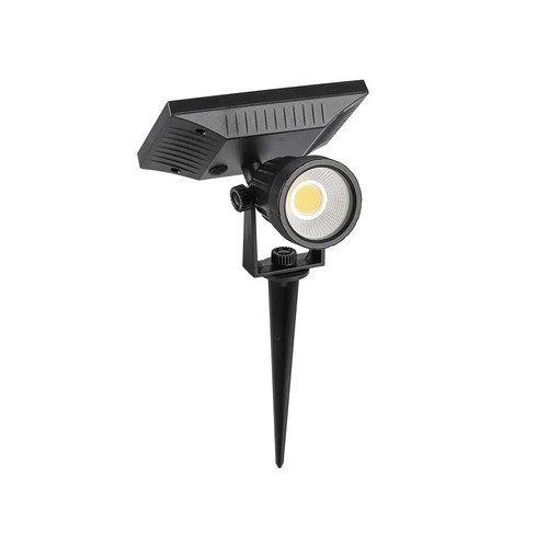 V-Tac Solarlampe für den Garten - Schwarz, COB LED, mit Erdspieß, IP65