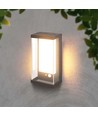 1W Solara Wandleuchte mit Sensor - IP65, 3000K, dunkelgrau, Solar, Bewegungsmelder, Außenbereich