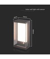 1W Solara Wandleuchte mit Sensor - IP65, 3000K, dunkelgrau, Solar, Bewegungsmelder, Außenbereich