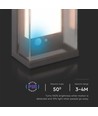 1W Solara Wandleuchte mit Sensor - IP65, 3000K, dunkelgrau, Solar, Bewegungsmelder, Außenbereich