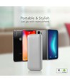 10000mAh Powerbank, 10W - Silber, LED-Display, inkl. 30cm Type-C Kabel