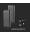 10W Powerbank 10000mAh - 5V, LED-Display, schwarz, inkl. 30cm USB-C Kabel