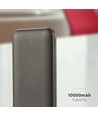 10000mAh Powerbank - 2A, 30cm Typ-C Kabel, Grau