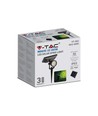 V-Tac Solarlampe für den Garten - Schwarz, COB LED, mit Erdspieß, IP65