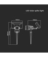 V-Tac Solarlampe für den Garten - Schwarz, COB LED, mit Erdspieß, IP65