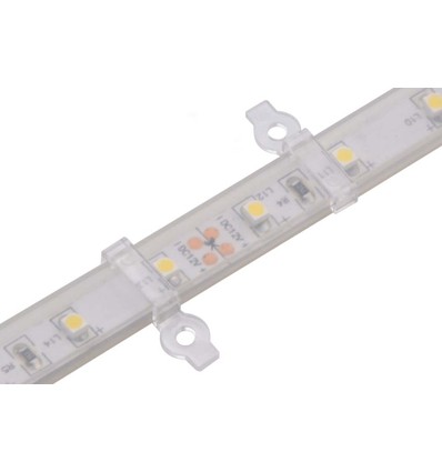 20 Stk. klare Montageclips für LED-Strip - 10mm, passend für IP65-Strips