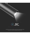 11W ultra-flacher magnetischer Schienenspot, 48V - 1300lm, 34°, schwarz, 6400K, IP20