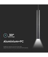 14W LED Hängeleuchte - Schienenspot, 4000K, Schwarzes Gehäuse