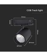 35W LED COB Schienenstrahler - 3000lm, 4000K, 30 Grad, schwarzes Aluminium, IP20