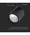 35W LED COB Schienenstrahler - 3000lm, 4000K, 30 Grad, schwarzes Aluminium, IP20