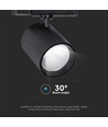 35W LED COB Schienenstrahler - 3000lm, 4000K, 30 Grad, schwarzes Aluminium, IP20