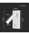 2W LED Wandspot - 3000K, Weiß