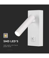2W LED Wandspot - 3000K, Weiß