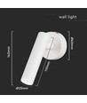 2W LED Wandspot - 4000K, weiß, 38 Grad, 140x60x60mm, IP20 Innenbereich