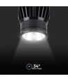 18W LED Aluminiummodul - 3000K, 1900lm, 34 Grad, schwarzes Gehäuse, IP20