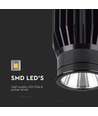 18W LED Modul Spotlight - 1900lm, IP20, schwarzes Gehäuse, 4000K, Aluminium