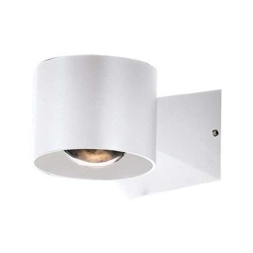 5W weiße runde Wandleuchte mit Up/Down Licht - IP65, 3000K, inkl. Leuchtmittel