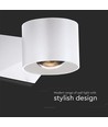 5W weiße runde Wandleuchte mit Up/Down Licht - IP65, 4000K, inkl. Leuchtmittel