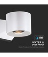 5W weiße runde Wandleuchte mit Up/Down Licht - IP65, 4000K, inkl. Leuchtmittel