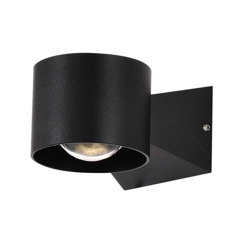 6W LED Wandleuchte - IP65, schwarz, 3000K, 465lm, quadratisch, innen / außen, inkl. Leuchtmittel