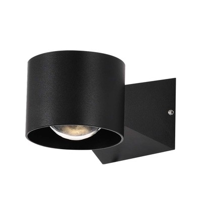 6W LED Wandleuchte - IP65, schwarz, 4000K, 465lm, quadratisch, innen / außen, inkl. Leuchtmittel