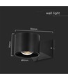 6W LED Wandleuchte - IP65, schwarz, 4000K, 465lm, quadratisch, innen / außen, inkl. Leuchtmittel