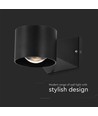 6W LED Wandleuchte - IP65, schwarz, 4000K, 465lm, quadratisch, innen / außen, inkl. Leuchtmittel