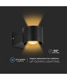 6W LED Wandleuchte - IP65, schwarz, 4000K, 465lm, quadratisch, innen / außen, inkl. Leuchtmittel