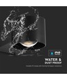 6W LED Wandleuchte - IP65, schwarz, 4000K, 465lm, quadratisch, innen / außen, inkl. Leuchtmittel