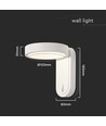 5W Wandleuchte - LED, 3000K+4000K, weiß, IP65