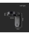 5W drehbare LED Wandleuchte - IP65, 600lm, 120 Grad, schwarzes Gehäuse