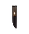E27 schwarze schräge Wandleuchte, 40cm - IP44, Edelstahl, ohne Leuchtmittel, Garten/Weg