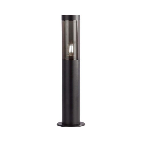 V-Tac E27 Gartenlampe, IP44 - Rauchfarbener Kunststoff, schwarz, Höhe 45 cm, ohne Lichtquelle