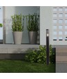 Pollerleuchte Garten E27 - hellrauchfarben, Kunststoff/RF, schwarzes Gehäuse, 76x119x1000mm, IP44