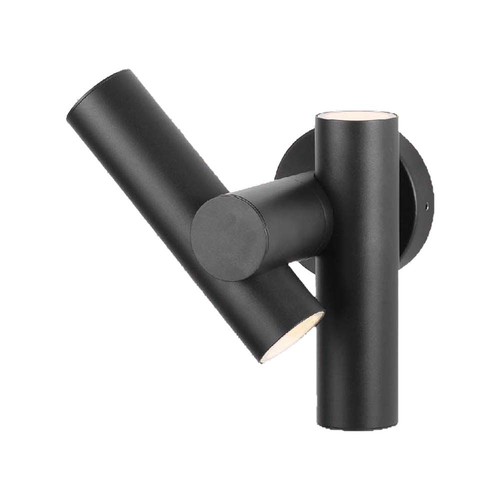 6W 2-Wege Spot Wandleuchte - IP44, schwarz, 3000K, 90 Grad, verstellbar, inkl. Leuchtmittel
