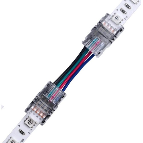 Verbinder mit Kabel für LED-Streifen - 10mm, RGB, IP20, 5V-24V