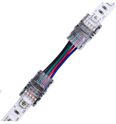 Verbinder mit Kabel für LED-Streifen - 10mm, RGB, IP20, 5V-24V