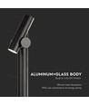 4W Gartenleuchte Pollerleuchte - 100cm, IP44, schwarz, Aluminium, 12,9x15,9x100 cm