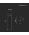 100cm 5,2W Doppel-LED Gartenlampe - IP44, Weiß, 3000K, verstellbarer Lichtstrahl, 100cm hoch