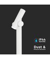 100cm 5,2W Doppel-LED Gartenlampe - IP44, Weiß, 3000K, verstellbarer Lichtstrahl, 100cm hoch