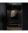 28W LED Designer Pendelleuchte - Gold, 3000K, L94,5 x B32,5 cm, dekorative Hängelampe