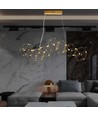28W LED Designer Pendelleuchte - Gold, 3000K, L94,5 x B32,5 cm, dekorative Hängelampe