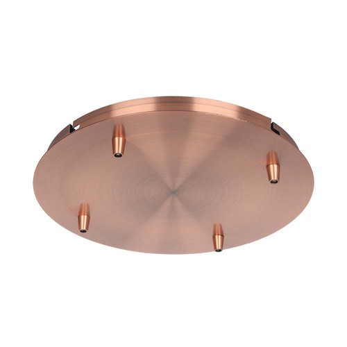 Kupferrosette für 4 Lampen - Ø300mm