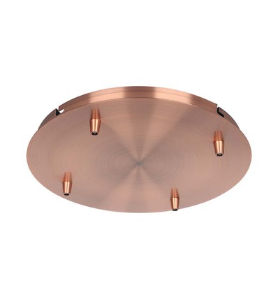 Kupferrosette für 4 Lampen - Ø300mm
