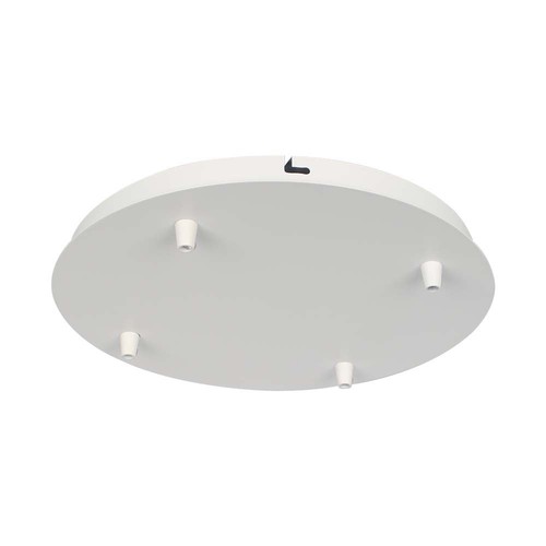 Matt Weißer Rosettenring für 4 Lampen - Ø300mm