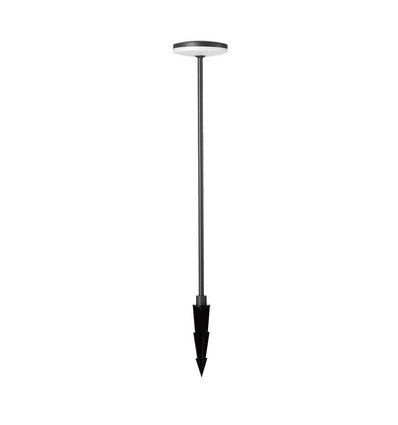 12W LED Gartenstrahler mit Erdspieß, 80cm - IP65, RA90, Anthrazit, 2-in-1 Funktion, 3000K