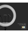 LED-Ringlicht mit Stativ - 55W, Ø44cm, 3 Telefonhalter, Fernbedienung, 3200K-5800K