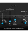 LED-Ringlicht mit Stativ - 55W, Ø44cm, 3 Telefonhalter, Fernbedienung, 3200K-5800K