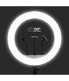 LED-Ringlicht mit Stativ - 55W, Ø44cm, 3 Telefonhalter, Fernbedienung, 3200K-5800K
