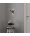 6W Wandleuchte mit 2-Wege Spot - Schwarz, IP44, 90° Abstrahlwinkel, verstellbar, inkl. Leuchtmittel